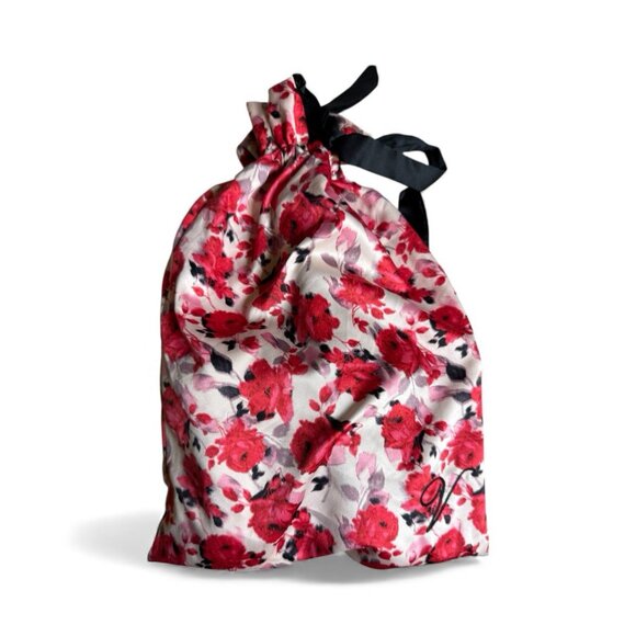 Victoria’s Secret Floral Faux Fur Slippers M w/ Gift Bag Brand New - Picture 5 of 7